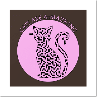 Cats Are A-Maze-ing Maze T-Shirt Posters and Art